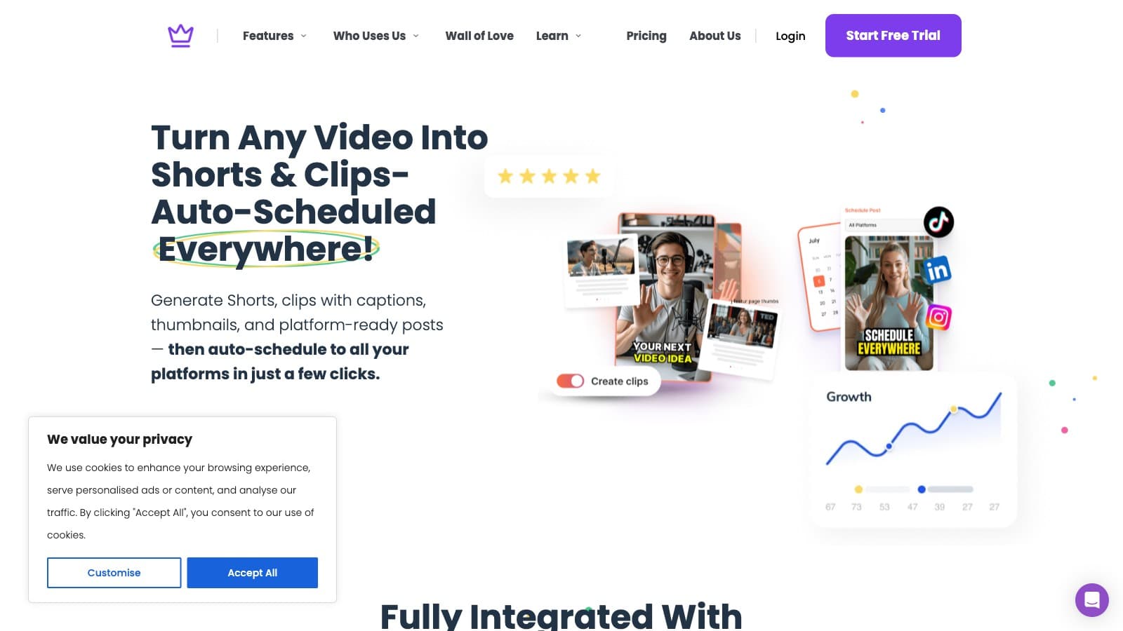 Taja AI Review: The after-the-cut YouTube SEO tool, priced fairly if you publish weekly landing page screenshot